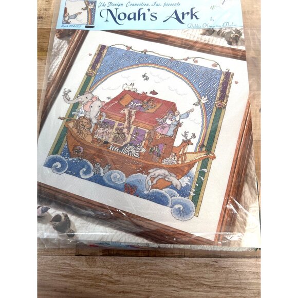 Noahs Ark Cross Stitch Kit By The Design Connection Inc Complete With Threads & - Picture 2 of 5